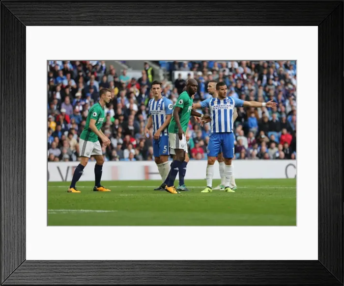 Framed Print : Brighton and Hove Albion vs. West Bromwich Albion: Premier League Showdown at American Express Community Stadium (September 9, 2017) Framed Print : Brighton and Hove Albion vs. West Bromwich Albion: Premier League Showdown at American Express Community Stadium (September 9, 2017)