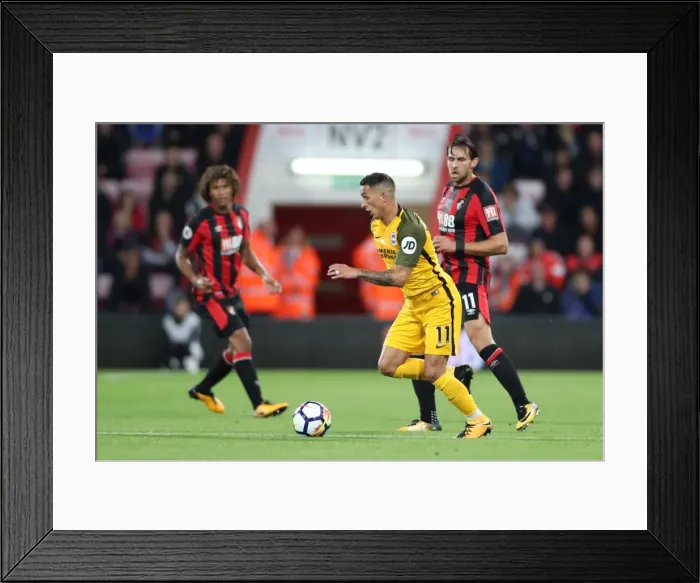 Framed Print : September Showdown: Premier League Clash between AFC Bournemouth and Brighton & Hove Albion (15SEP17)