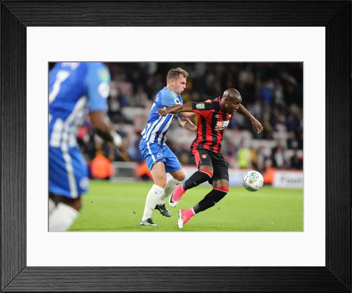 Framed Print : Hutchinson vs. Afobe: Clash of the Stars in Bournemouth vs. Brighton EFL Cup Match (19SEP17) Framed Print : Hutchinson vs. Afobe: Clash of the Stars in Bournemouth vs. Brighton EFL Cup Match (19SEP17)