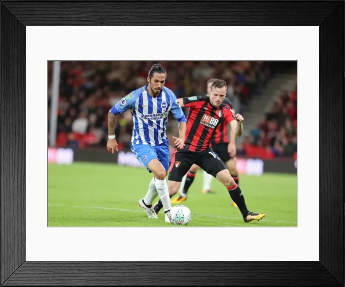 Framed Print : Schelotto vs. Smith: Intense Defensive Battle in Bournemouth vs. Brighton EFL Cup Clash (19SEP17) Framed Print : Schelotto vs. Smith: Intense Defensive Battle in Bournemouth vs. Brighton EFL Cup Clash (19SEP17)