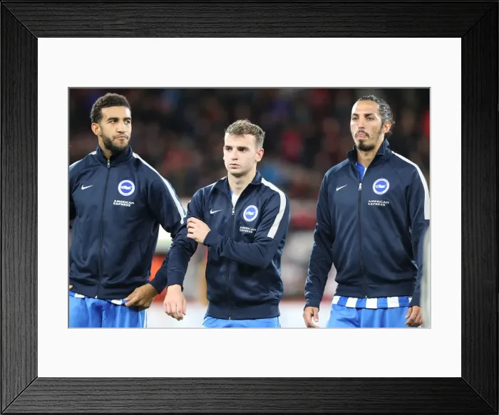 Framed Print : Brighton and Hove Albion's Goldson and Schelotto Ready for Kick-off Against Bournemouth in EFL Cup (19SEP17) Framed Print : Brighton and Hove Albion's Goldson and Schelotto Ready for Kick-off Against Bournemouth in EFL Cup (19SEP17)
