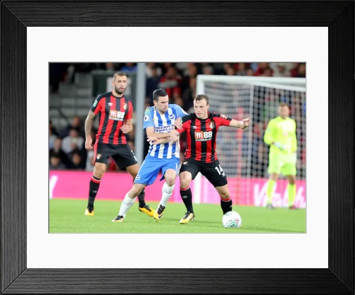 Framed Print : Murphy vs. Smith: Intense Midfield Battle in Bournemouth vs. Brighton EFL Cup Clash (19SEP17) Framed Print : Murphy vs. Smith: Intense Midfield Battle in Bournemouth vs. Brighton EFL Cup Clash (19SEP17)
