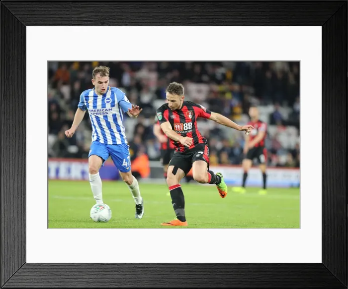 Framed Print : Bournemouth vs. Brighton and Hove Albion: Clash of Midfielders - Desmond Hutchinson and Marc Pugh in EFL Cup Action (19SEP17) Framed Print : Bournemouth vs. Brighton and Hove Albion: Clash of Midfielders - Desmond Hutchinson and Marc Pugh in EFL Cup Action (19SEP17)