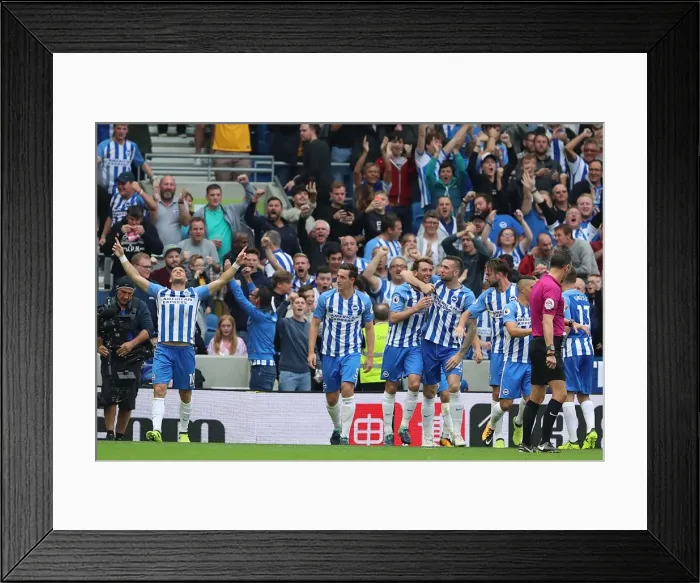 Framed Print : Brighton and Hove Albion's Tomer Hemed Celebrates First Goal Against Newcastle United in Premier League (12th August 2017) Framed Print : Brighton and Hove Albion's Tomer Hemed Celebrates First Goal Against Newcastle United in Premier League (12th August 2017)