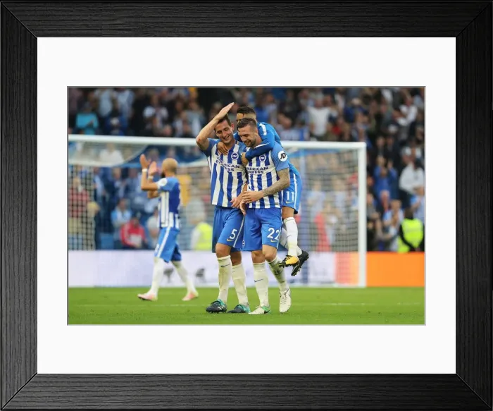 Framed Print : Brighton and Hove Albion: Dunk, Duffy, and Knockaert Celebrate Victory Over Newcastle United (24SEP17) Framed Print : Brighton and Hove Albion: Dunk, Duffy, and Knockaert Celebrate Victory Over Newcastle United (24SEP17)