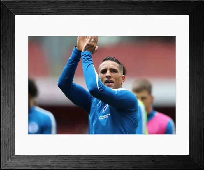 Framed Print : Premier League Showdown: Arsenal vs. Brighton and Hove Albion at Emirates Stadium (1st October 2017)