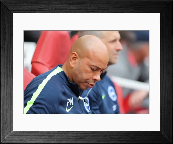 Framed Print : Premier League Showdown: Arsenal vs. Brighton & Hove Albion at Emirates Stadium (1st October 2017)