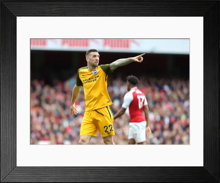 Framed Print : Shane Duffy of Brighton and Hove Albion Faces Off Against Arsenal in Premier League Clash (01OCT17) Framed Print : Shane Duffy of Brighton and Hove Albion Faces Off Against Arsenal in Premier League Clash (01OCT17)
