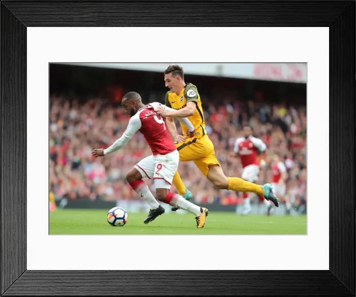 Framed Print : Dunk vs. Lacazette: Intense Battle at the Emirates - Arsenal vs. Brighton and Hove Albion, 01OCT17 Framed Print : Dunk vs. Lacazette: Intense Battle at the Emirates - Arsenal vs. Brighton and Hove Albion, 01OCT17