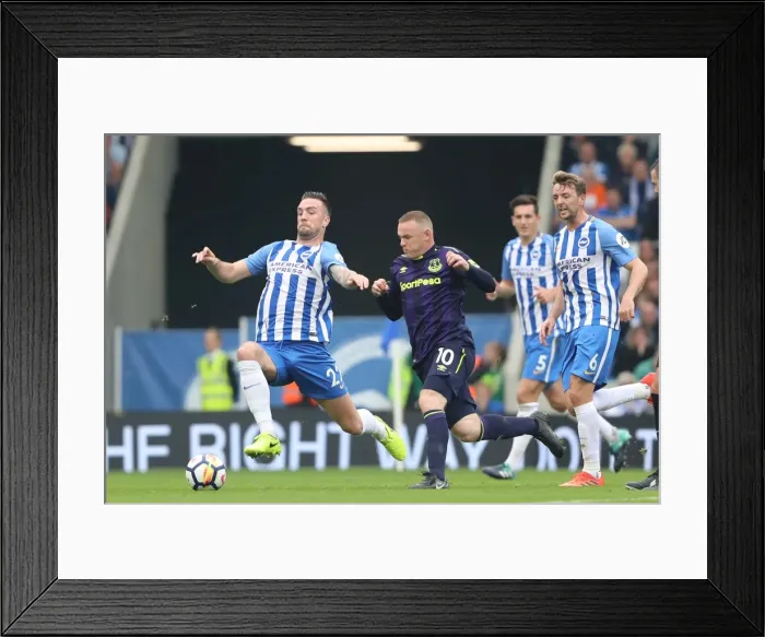 Framed Print : Duffy vs Rooney: Intense Battle at the American Express Community Stadium - Brighton and Hove Albion vs Everton, Premier League (12th August 2017) Framed Print : Duffy vs Rooney: Intense Battle at the American Express Community Stadium - Brighton and Hove Albion vs Everton, Premier League (12th August 2017)