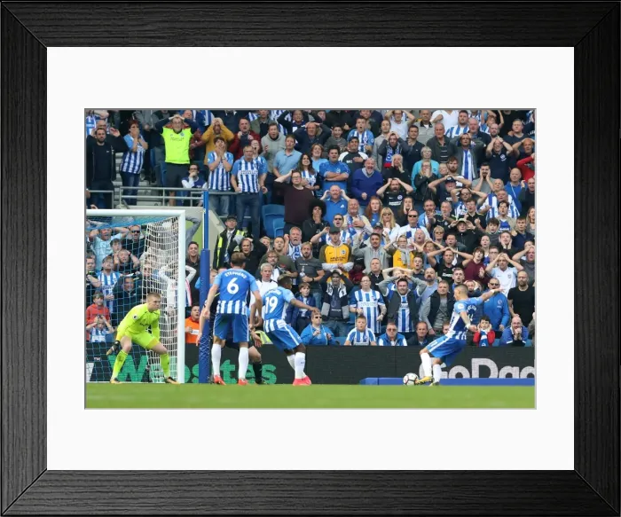 Framed Print : Anthony Knockaert Scores the First Goal: Brighton and Hove Albion vs. Everton, Premier League 2017 Framed Print : Anthony Knockaert Scores the First Goal: Brighton and Hove Albion vs. Everton, Premier League 2017