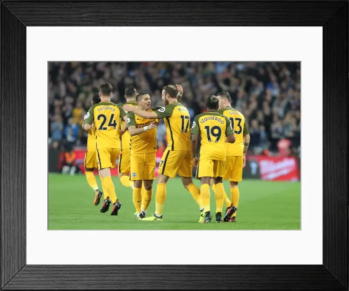 Framed Print : Glenn Murray Scores First: Brighton Takes 1-0 Lead Over West Ham United (20OCT17)