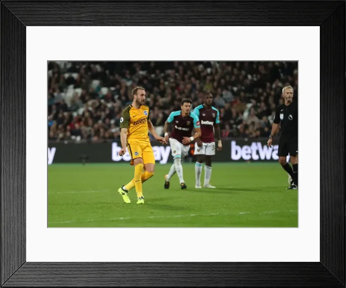 Framed Print : Premier League Showdown: Brighton and Hove Albion vs. West Ham United at London Stadium (20Oct17) Framed Print : Premier League Showdown: Brighton and Hove Albion vs. West Ham United at London Stadium (20Oct17)
