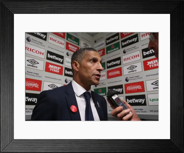 Framed Print : Premier League Showdown: West Ham United vs. Brighton and Hove Albion (20th October 2017, London Stadium) Framed Print : Premier League Showdown: West Ham United vs. Brighton and Hove Albion (20th October 2017, London Stadium)