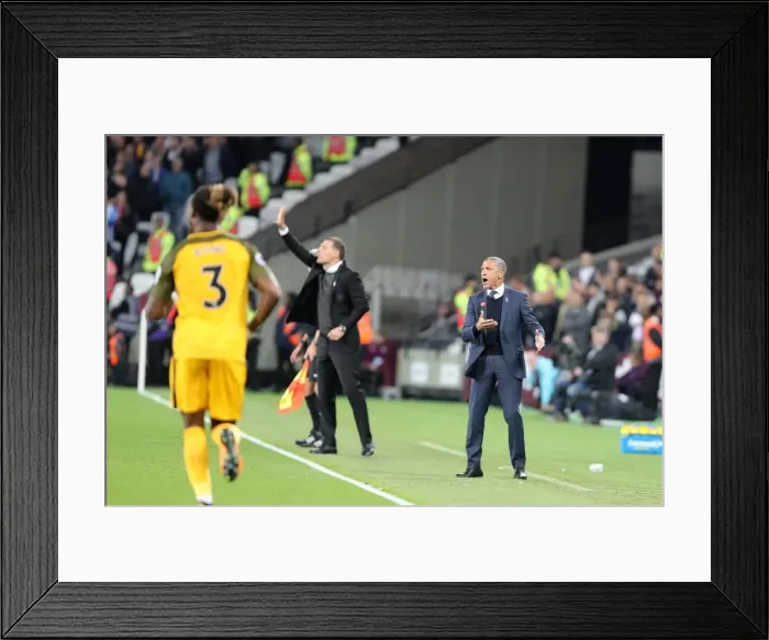 Framed Print : Chris Hughton Leads Brighton and Hove Albion Against West Ham United in Premier League Clash (20OCT17) Framed Print : Chris Hughton Leads Brighton and Hove Albion Against West Ham United in Premier League Clash (20OCT17)