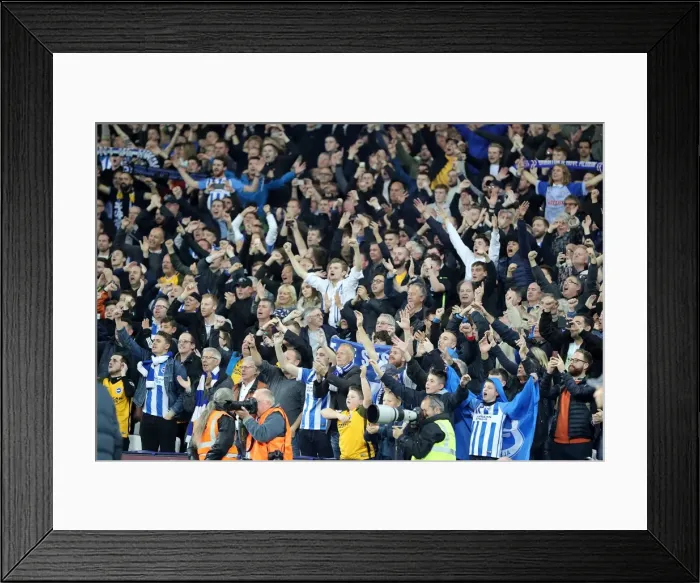 Framed Print : Brighton and Hove Albion Fans in Action: A Passionate Premier League Showdown at London Stadium (West Ham United vs. Brighton, 2017) Framed Print : Brighton and Hove Albion Fans in Action: A Passionate Premier League Showdown at London Stadium (West Ham United vs. Brighton, 2017)