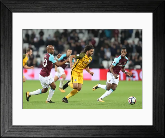Framed Print : Brighton's Brown Outmuscles Antonio in Premier League Clash vs. West Ham (20OCT17) Framed Print : Brighton's Brown Outmuscles Antonio in Premier League Clash vs. West Ham (20OCT17)