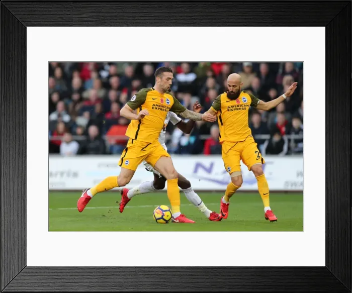 Framed Print : Premier League Showdown: Swansea City vs. Brighton and Hove Albion (04NOV17)