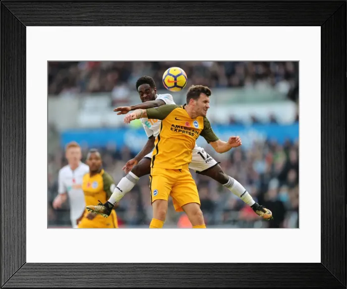 Framed Print : Nov. 4, 2017: Intense Premier League Clash between Swansea City and Brighton and Hove Albion at Liberty Stadium Framed Print : Nov. 4, 2017: Intense Premier League Clash between Swansea City and Brighton and Hove Albion at Liberty Stadium