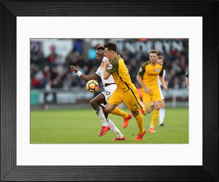 Framed Print : Nov. 4, 2017: Intense Premier League Clash between Swansea City and Brighton and Hove Albion at Liberty Stadium Framed Print : Nov. 4, 2017: Intense Premier League Clash between Swansea City and Brighton and Hove Albion at Liberty Stadium