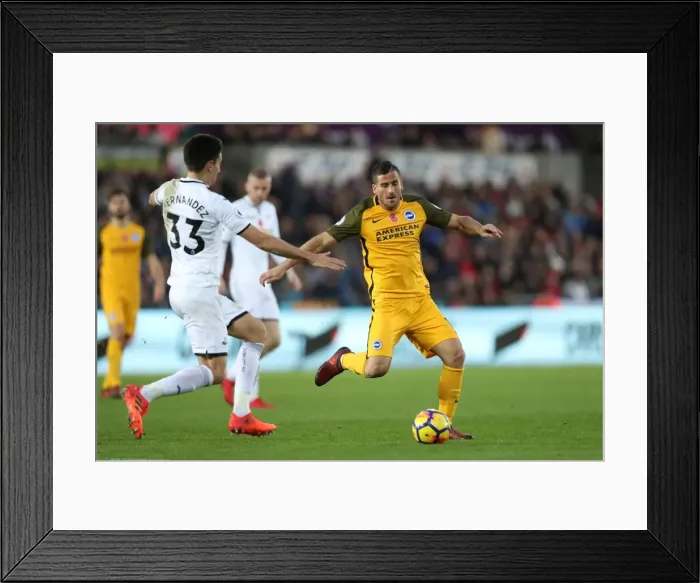 Framed Print : Brighton and Hove Albion vs Swansea City: Premier League Showdown at Liberty Stadium (Nov 2017)