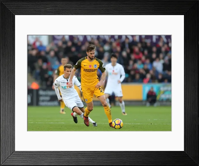 Framed Print : Nov. 4, 2017: Swansea City vs. Brighton and Hove Albion - Premier League Clash at Liberty Stadium Framed Print : Nov. 4, 2017: Swansea City vs. Brighton and Hove Albion - Premier League Clash at Liberty Stadium