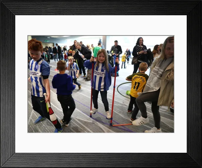 Framed Print : Young Seagulls Holiday Cheer: 2017 Christmas Party at Amex Stadium, Brighton & Hove Albion FC Framed Print : Young Seagulls Holiday Cheer: 2017 Christmas Party at Amex Stadium, Brighton & Hove Albion FC