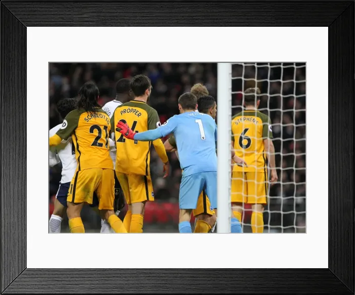 Framed Print : Premier League Showdown: Tottenham Hotspur vs. Brighton and Hove Albion at Wembley Stadium (13DEC17)