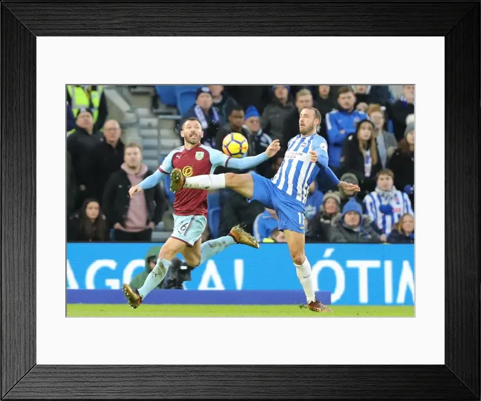 Framed Print : Murray vs Bardsley: Intense Clash Between Brighton's Glenn Murray and Burnley's Phil Bardsley in the Premier League (16DEC17) Framed Print : Murray vs Bardsley: Intense Clash Between Brighton's Glenn Murray and Burnley's Phil Bardsley in the Premier League (16DEC17)