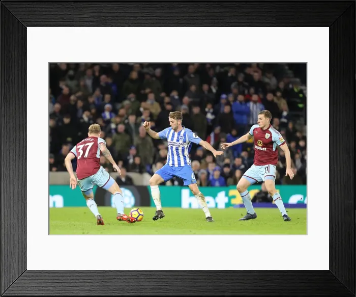 Framed Print : Dale Stephens in Action: Brighton & Hove Albion vs Burnley, Premier League, December 16, 2017 Framed Print : Dale Stephens in Action: Brighton & Hove Albion vs Burnley, Premier League, December 16, 2017