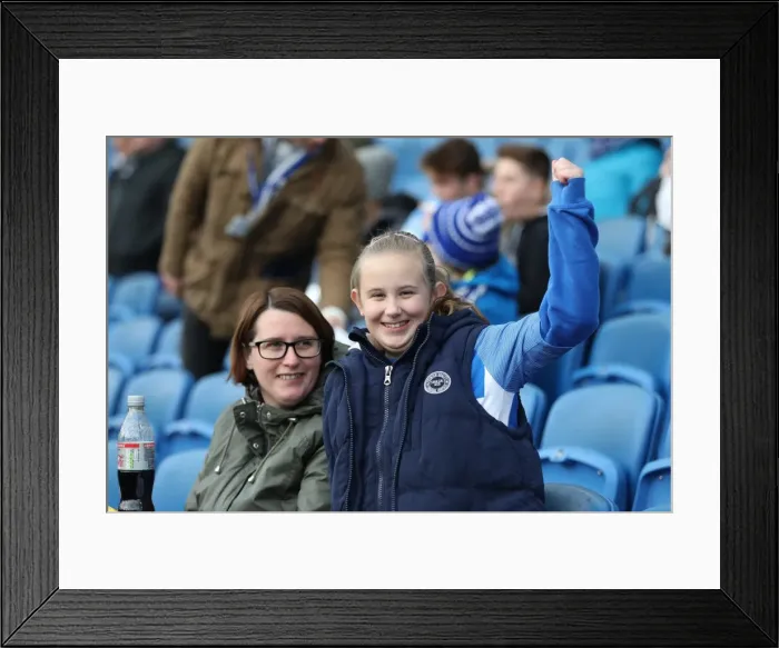 Framed Print : Brighton and Burnley Fans Clash in Premier League Match at American Express Community Stadium (16DEC17) Framed Print : Brighton and Burnley Fans Clash in Premier League Match at American Express Community Stadium (16DEC17)