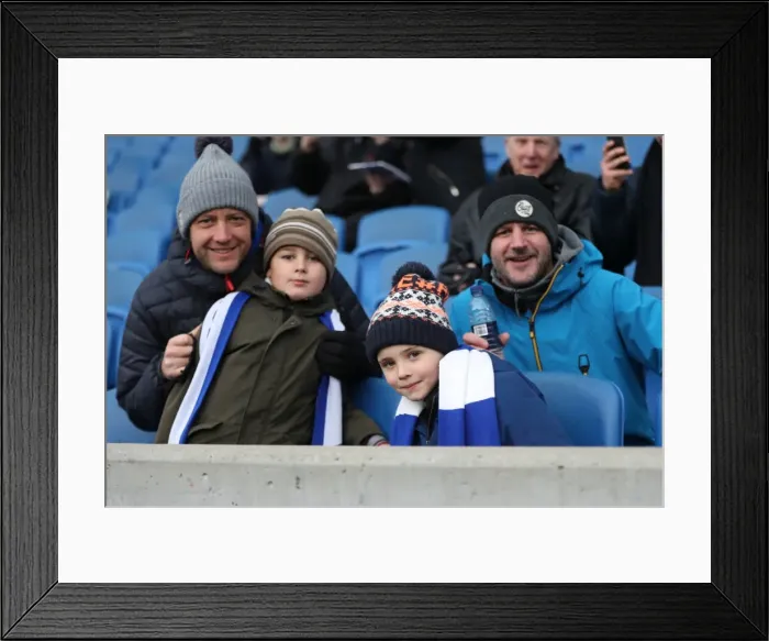 Framed Print : Brighton vs. Burnley: Fan Clash in Premier League Match at American Express Community Stadium (16DEC17) Framed Print : Brighton vs. Burnley: Fan Clash in Premier League Match at American Express Community Stadium (16DEC17)