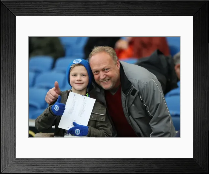 Framed Print : Brighton and Burnley Fans Clash in Intense Premier League Rivalry (16DEC17)