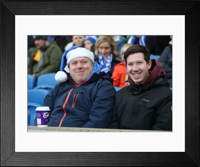 Framed Print : Brighton and Burnley Fans Clash in Intense Premier League Rivalry (16DEC17) Framed Print : Brighton and Burnley Fans Clash in Intense Premier League Rivalry (16DEC17)