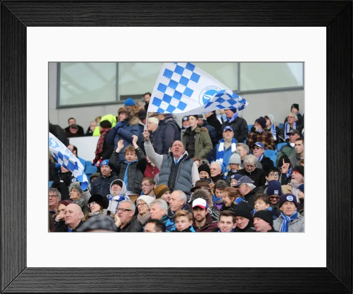 Framed Print : Brighton and Burnley Fans Clash in Intense Premier League Rivalry (16DEC17) Framed Print : Brighton and Burnley Fans Clash in Intense Premier League Rivalry (16DEC17)