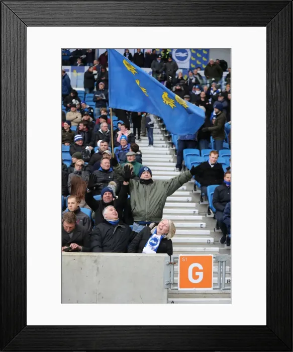Framed Print : Brighton and Burnley Fans Clash in Intense Premier League Rivalry (16DEC17) Framed Print : Brighton and Burnley Fans Clash in Intense Premier League Rivalry (16DEC17)