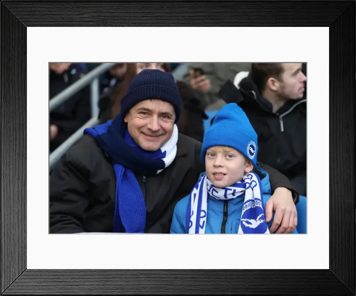 Framed Print : Brighton and Burnley Fans Clash in Premier League Match at American Express Community Stadium (16DEC17) Framed Print : Brighton and Burnley Fans Clash in Premier League Match at American Express Community Stadium (16DEC17)