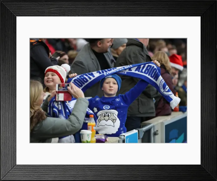 Framed Print : Brighton and Burnley Fans Clash in Intense Premier League Rivalry (16DEC17) Framed Print : Brighton and Burnley Fans Clash in Intense Premier League Rivalry (16DEC17)