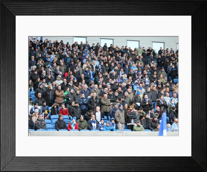 Framed Print : Brighton and Burnley Fans Clash in Intense Premier League Rivalry (16DEC17) Framed Print : Brighton and Burnley Fans Clash in Intense Premier League Rivalry (16DEC17)