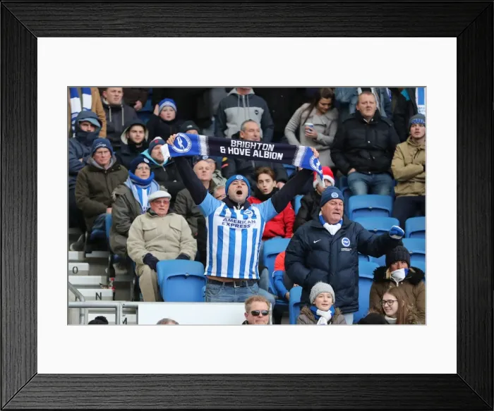 Framed Print : Brighton and Burnley Fans Clash in Intense Premier League Rivalry (16DEC17) Framed Print : Brighton and Burnley Fans Clash in Intense Premier League Rivalry (16DEC17)