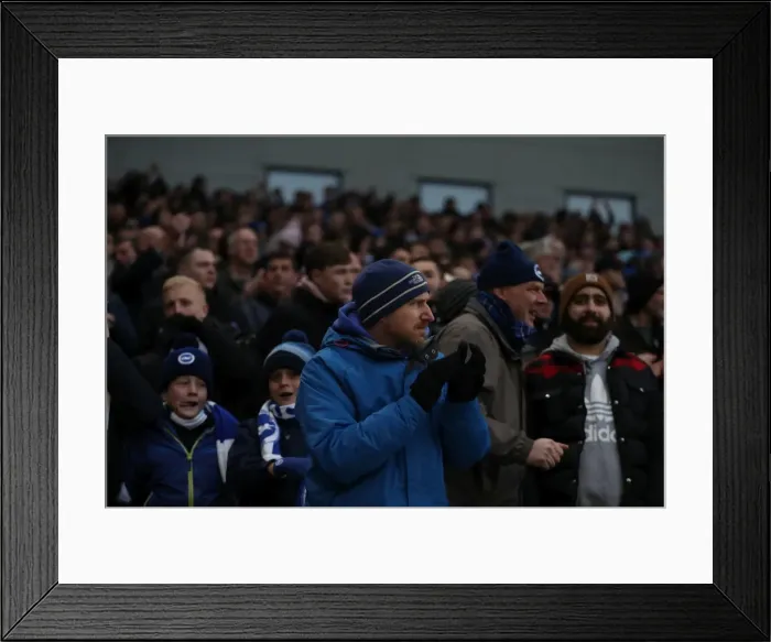 Framed Print : Brighton and Burnley Fans Clash in Intense Premier League Rivalry (16DEC17) Framed Print : Brighton and Burnley Fans Clash in Intense Premier League Rivalry (16DEC17)