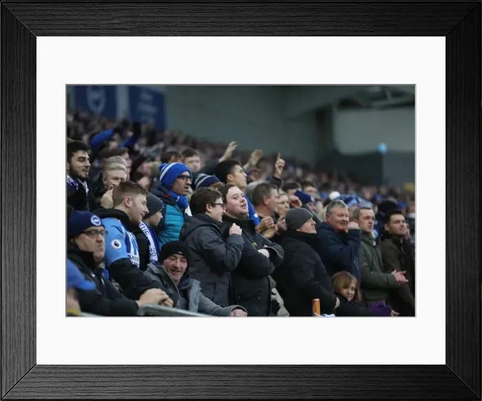 Framed Print : Sea of Supporters: Brighton and Hove Albion vs. Burnley at the American Express Community Stadium (16DEC17) Framed Print : Sea of Supporters: Brighton and Hove Albion vs. Burnley at the American Express Community Stadium (16DEC17)