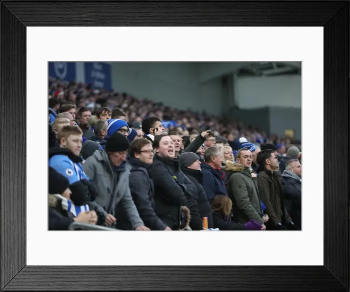 Framed Print : Brighton and Burnley Fans Clash in Intense Premier League Rivalry (16DEC17) Framed Print : Brighton and Burnley Fans Clash in Intense Premier League Rivalry (16DEC17)