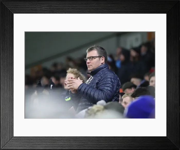 Framed Print : Brighton and Burnley Fans Clash in Premier League Match at American Express Community Stadium (16DEC17)