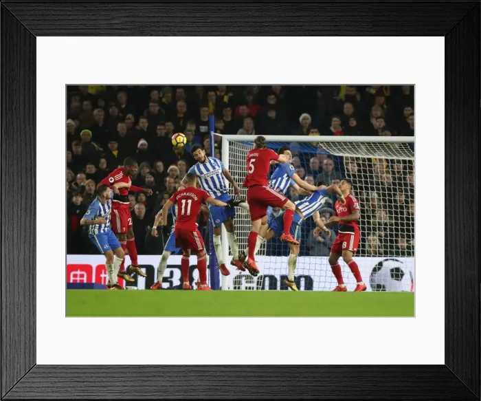 Framed Print : Premier League Showdown: Brighton & Hove Albion vs. Watford at American Express Community Stadium (23DEC17)