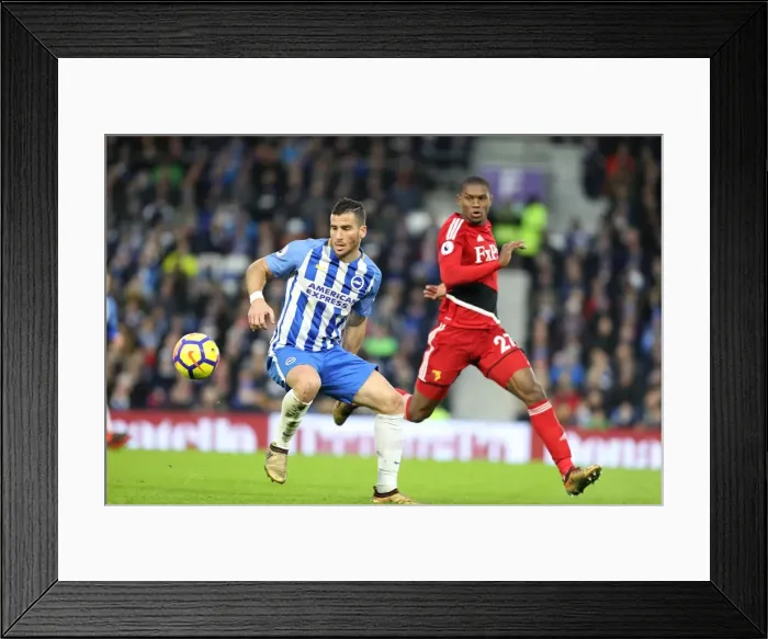 Framed Print : Brighton & Hove Albion vs. Watford: Hemed vs. Kabasele in Intense Premier League Clash (23DEC17) Framed Print : Brighton & Hove Albion vs. Watford: Hemed vs. Kabasele in Intense Premier League Clash (23DEC17)