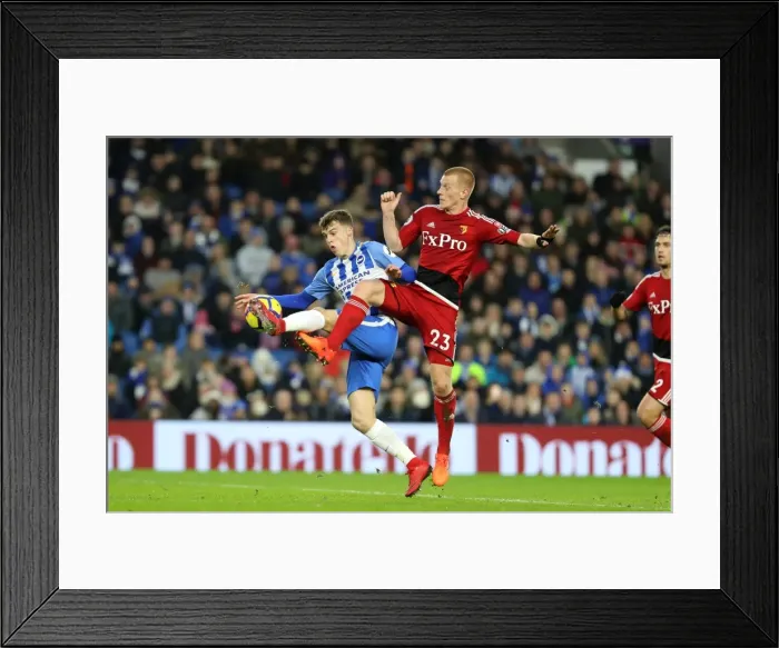 Framed Print : March vs. Watson: Intense Midfield Battle at the American Express Community Stadium - Brighton and Hove Albion vs. Watford (23DEC17) Framed Print : March vs. Watson: Intense Midfield Battle at the American Express Community Stadium - Brighton and Hove Albion vs. Watford (23DEC17)