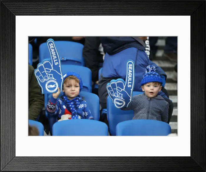 Framed Print : Brighton and Hove Albion vs. Watford: Fans Passionate Showdown (23DEC17) Framed Print : Brighton and Hove Albion vs. Watford: Fans Passionate Showdown (23DEC17)