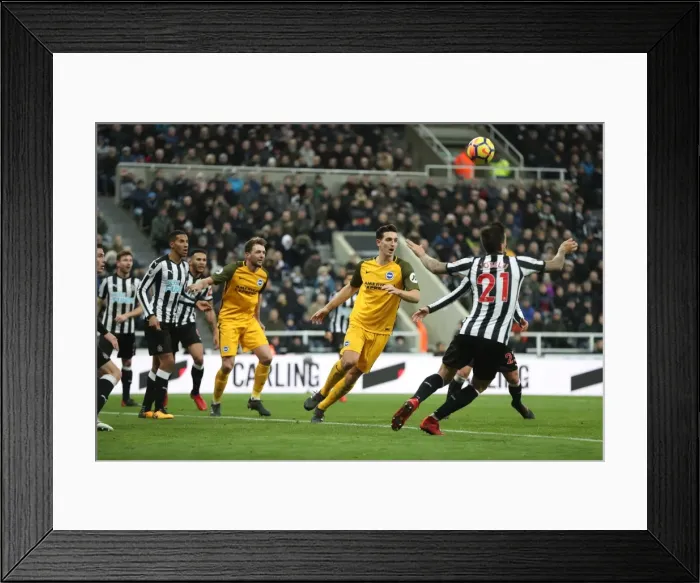 Framed Print : Decisive Moments: Newcastle United vs. Brighton and Hove Albion at St. James Park (30DEC17)