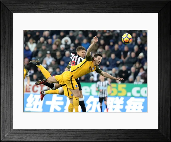 Framed Print : Dunk vs. Gayle: Intense Battle Between Newcastle and Brighton Defender and Forward in Premier League Clash (30DEC17) Framed Print : Dunk vs. Gayle: Intense Battle Between Newcastle and Brighton Defender and Forward in Premier League Clash (30DEC17)